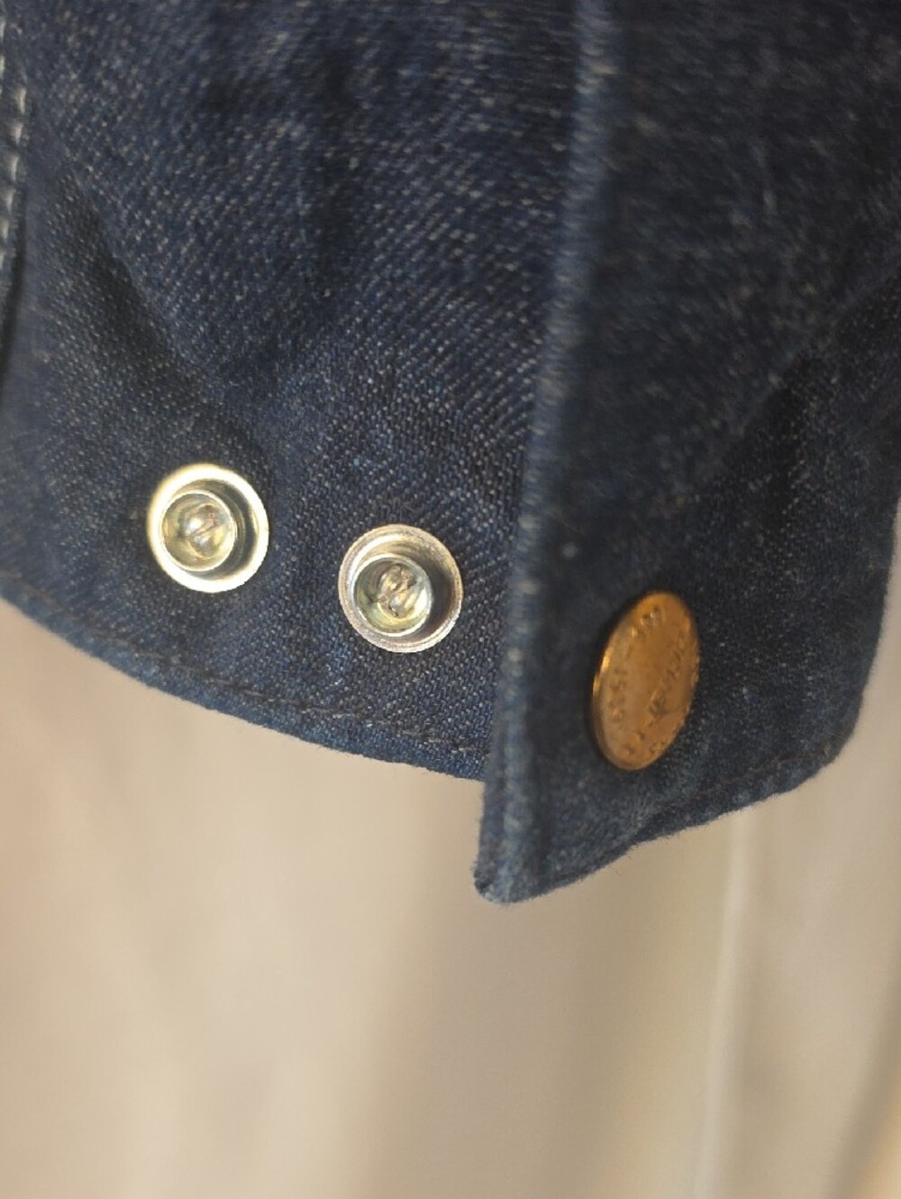 Vintage Carhartt Blue Denim 100% Cotton Detroit Jacket with Red Lining Size 40T - Picture 10 of 16